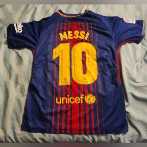 FC BARCELONA MESSI #10 2017-2018 JERSEY‎ NIKE MEN'S SIZE MEDIUM